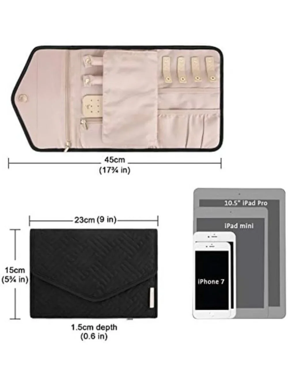 Foldable Travel Jewelry Organizer Case - Compact, Stylish & Versatile Storage